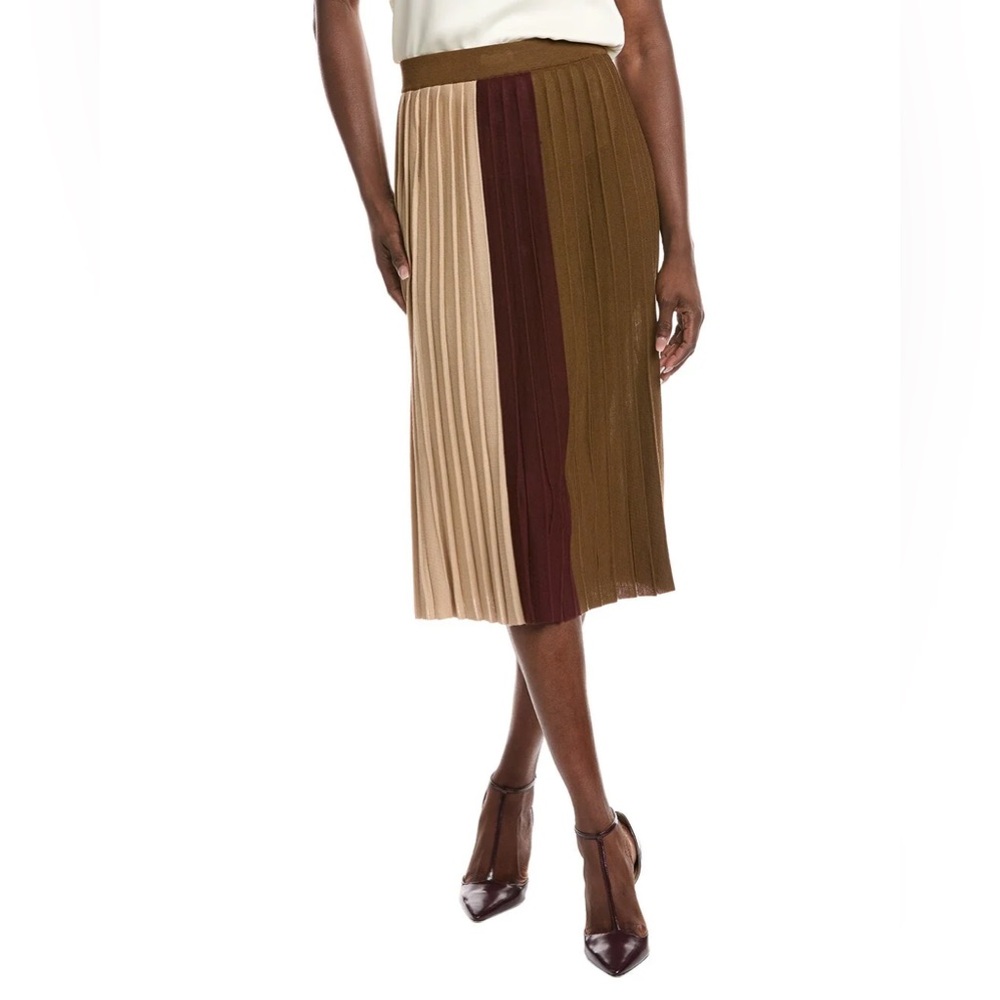 💛🔥💛 Weekend Max Mara Virgin Knit Wool-Blend Skirt Size XL